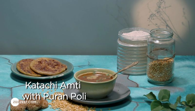 Katachi Amti with Puran Poli